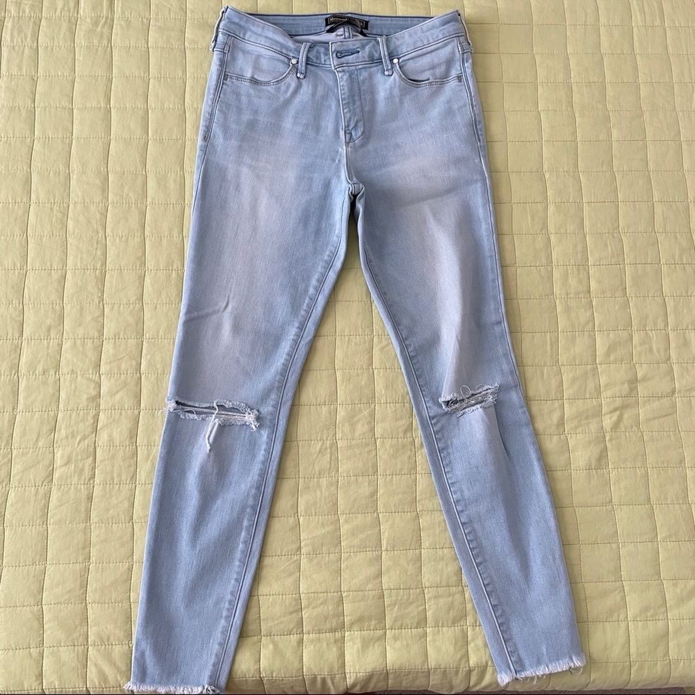 Abercrombie Light Wash Distressed Jeans